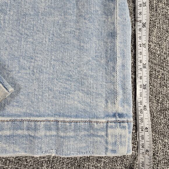 American Eagle Jeans Womens 12 Regular High Rise Baggy Wide Leg Light Blue Cargo - Picture 10 of 14